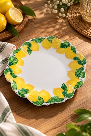 Lucky Art Limora Melamin 30 Cm 2'li Tabak Seti Dıo35001 Sarı