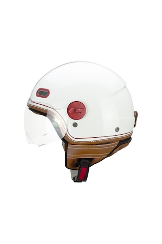 Cgm 191v Pix Vintage Bianco Bordeaux Sagomata Açık Kask Beyaz-kırmızı Kırmızı - Beyaz