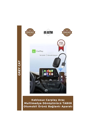 Kablosuz Carplay Araç Multimedya Dönüştürücü Tab08 Otomobil Ürünü Bağlantı Aparatı Diğer