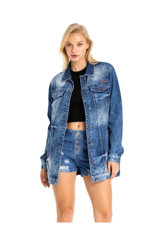 Wj211 Oversize Kadın Kot Ceket 001