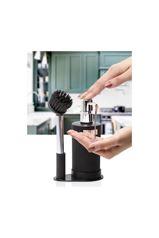 Okyanus Home Fırçalı Sıvı Sabunluk Siyah