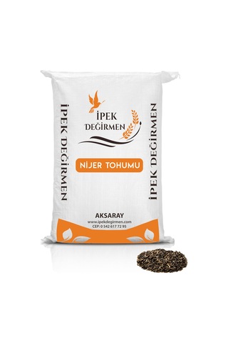 İpek Değirmen Nijer Tohumu Kuşlar İçin Kızıştırıcı Kondisyon ve Enerji Kaynağı Taze Standart Paket 1 KG
