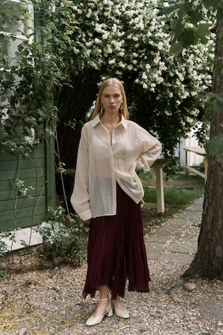 Mai Collection Mai Studios Co. Syaritta Oversize Bej Transparan Gömlek bej