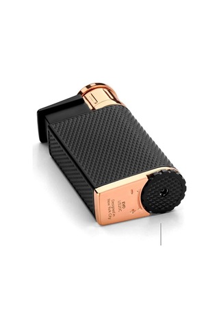 Colibri Evo Storm Çift Alevli Çakmak Puro Çakmağı Rose Siyah Krom
