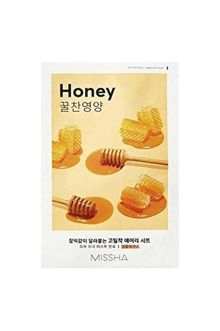Mıssha Bal Özlü Parlak Görünüm Sunan Ve Yoğun Nemlendirici Yaprak Maske 1ad Airy Fit Sheet Mask Honey