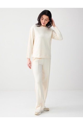 Jimmy Key Jimmy Key Ekru Normal Bel Normal Paça Uzun Örme Jogger Pantolon 6sw115633114