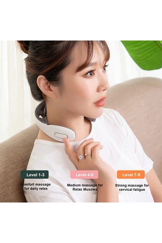 Neevoyu Beyaz Boyutlu 6 Başlı Boyun Massaj Cihazı - Usb İle Şarj Edilebilir, 42 C Sabit Isı, 9 Seviye Güç, Manuel Masaj Simülasyonu, Stres Ve Yorgunluk Kaldırıcı Beyaz