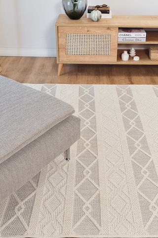 Kaşmir Halı 7/24 İskandinav Larus Grey 80x150 CM Salon Mutfak Halısı Yolluk Kilim