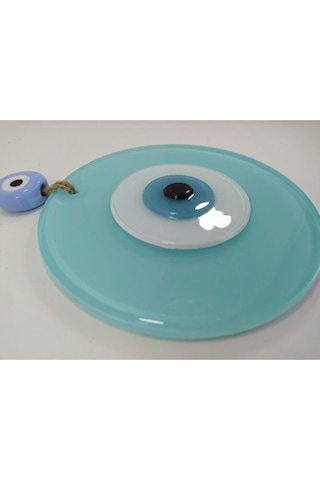 Cam Göbeği Büyük Cam Nazar Boncuğu 12 Cm El Yapımı Duvar Dekoru
