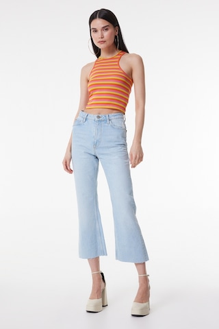Lee Stella A Line Flare Fit Çok Yüksek Bel Ispanyol Paça %100 Pamuk Mavi Kadın Jean Denim Kot Pantolon L31S002400 Mavi