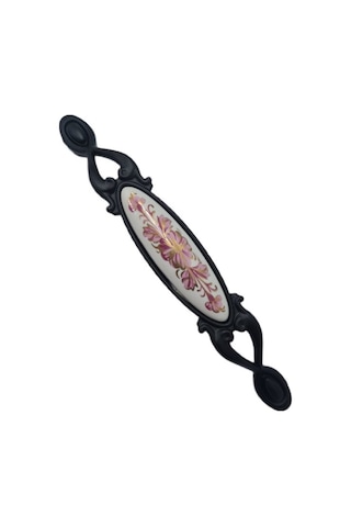 Miray 128 Mm Metal Siyah Porselen Motif Desenli / 5 Adet Siyah