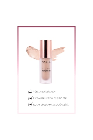 Note Cosmetics Liquid Highlighter Nemlendirici Etkili Likit Aydınlatıcı - 110 True Gold