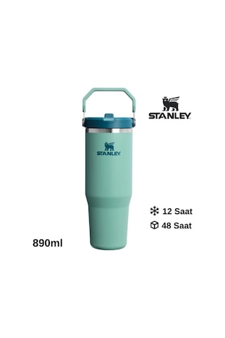 Stanley The Iceflow Flip Straw Pipetli Termos Bardak 0,89 Lt Yeşil 31159227