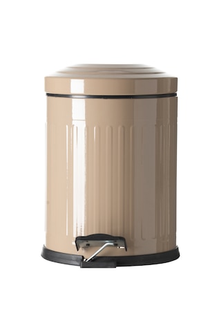 Mudo Home 5lt Pedallı Vıntage Çöp Kovası Bej