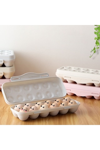 Ulzyvf Kapaklı Buzdolabı Yumurta Saklama Kabı - 12/18'li Pp, Dayanıklı Pratik Diğer