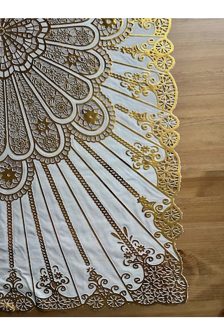 Best Price 34 Dikdörtgen Masa Örtüsü 208266841 Altın Rengi