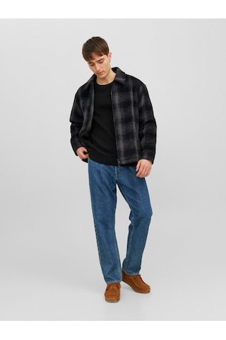 Jack & Jones Jack&Jones Gömlek Yaka Kapitone Siyah Erkek Mont 12238915 001