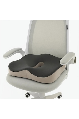 Xuweiwei 1 Adet Koltuk Minderi Hafıza Köpük Oturma Minderi Ergonomik Merkez Oluklu Ofis Ev Araç Koltuğu Uzun Süreli Kullanım Kaymaz Tabanlı Altın