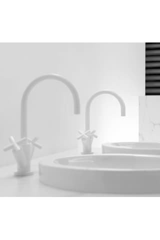 Dornbracht Tara Lavabo Bataryası Mat Beyaz