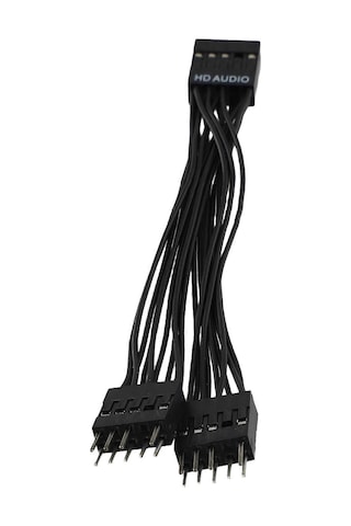 Anakart Ses Hd Uzatma Kablosu 9 Pin 1 Dişi - 2 Erkek Y Ayırıcı Pc Dıy 10 Cm - Kaiyi