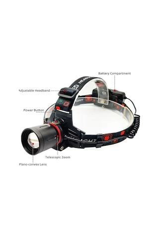 Wison WS-2060 25W 1800 Lümen Şarjlı Kafa Feneri Siyah