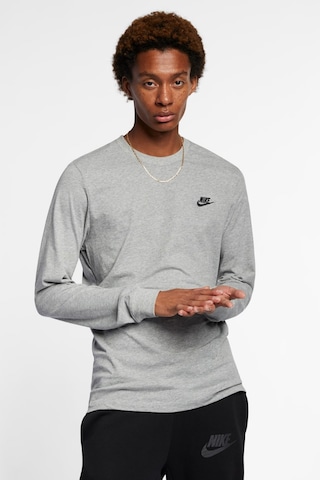 Nike Nsw Club Tee Erkek Uzun Kollu Spor Tişört Gri