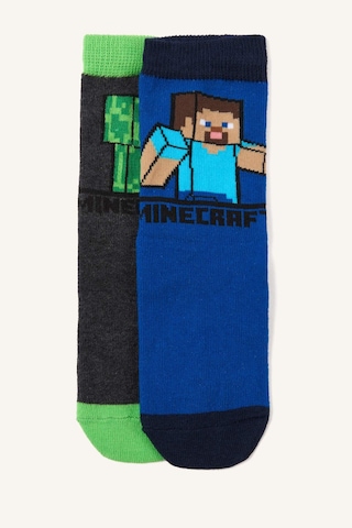 Defacto Minecraft 2li Pamuklu Uzun Çorap Erkek Çocuk H6337a8nskr1 Çok Renkli-kr1
