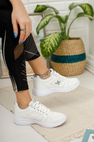 Unisex Siyah Beyaz Günlük Rahat Yürüyüş Ayakkabısı File Detaylı Sneaker Spor Ayakkabı