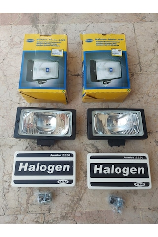 Sis Lambası Desenli Beyaz Cam Halogen Kapaklı Sis Farı Ø 242x133