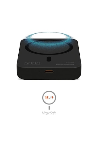 5000 Mah 15w Magsafe Destekli Txm5 Powerbank Kablosuz Şarj + Stand Tasarım Siyah BEYAZ