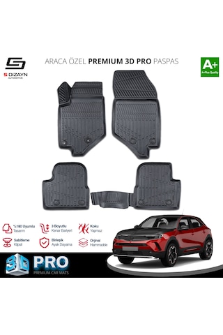 S-dizayn Opel Mokka 2 3d Pro Havuzlu Paspas 2020 Üzeri A+ Kalite