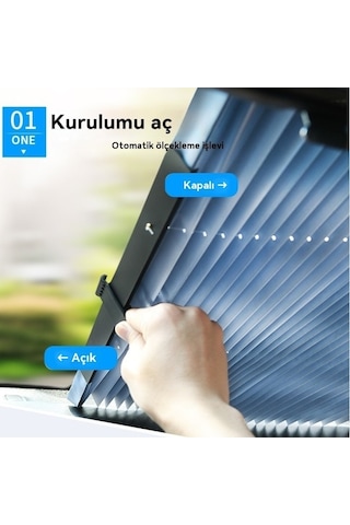Novahub Arac Oto Güneşlik Katlanır 70x160cm Alüminyum Film Kepenk Tasarım