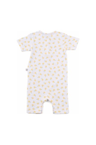 Boumini Bebek Kısa Kollu Şort Tulum Limonlar Doğal Pamuk - Sarı