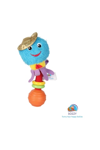 Sozzy Toys Çıngıraklı Renkli Ahtapot Çok Renkli