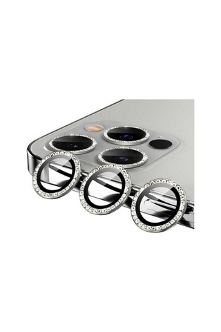Apple Uyumlu iPhone 12 Pro Max Zore Cl-06 Kamera Lens Koruyucu Gümüş
