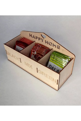 Woodiks Çay Poşeti Standı - "happy Home" 176271786 Diğer