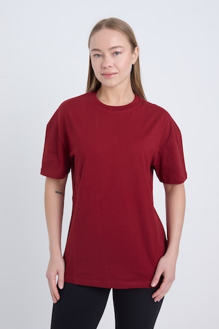 Velvoria Unisex Oversize Basic 3'lü Bordo Bej Pembe Renk T-shirt Çok Renkli12
