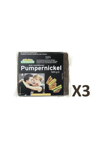 Mestemacher Pumpernickel Siyah Çavdarlı Alman Ekmeği 3 x 500 G