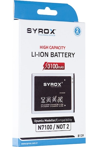 Syrox Note 2 N7100 3100Mah Batarya B139