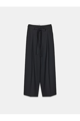 Dilvin 72215 Kemerli Pileli Pantolon-siyah Siyah