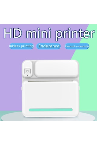 C19 Mini Bluetooth Uyumlu Termal Yazıcı Öğrenci Yapışkanlı Etiket Akıllı Etiket Yazıcısı, Standart Sürüm - Yeşil