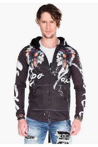 Cipo & Baxx Cl263 Kızıl Derili Kapşonlu Erkek Sweatshirt 001