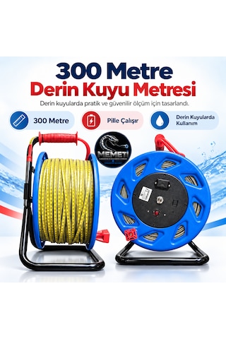 Derin Kuyu Su Seviyesi Ölçer 200 Metre Profesyonel Düdük Metre 30 M