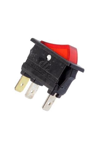 Tek-iş Işıklı Tekli Anahtar On Off Işıklı Anahtar Elektrkli Cihaz Anahtarı