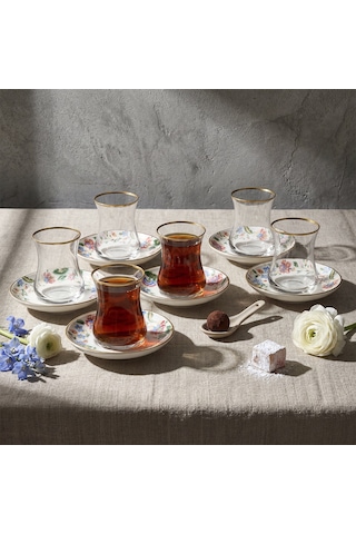 Sandro Moreno 1898 Otantik 12 Parça 6 Kişilik Çay Takımı 150 Ml Çok Renkli