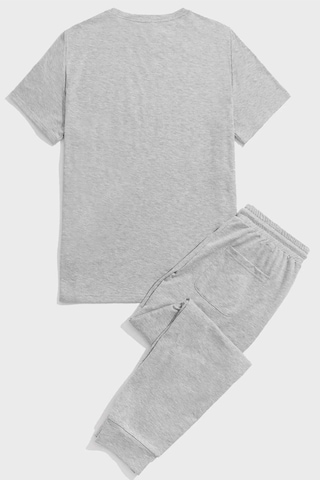 Uyguntarz Unisex Houston Baskılı Eşofman Takımı Gri
