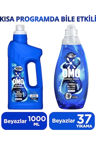 Omo Express Leke Çıkarıcı Beyazlar 1000ml Omo Express Fresh Ultra Beyaz Sıvı Çamaşır Deterjan 1480ml Diğer