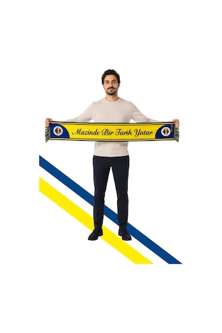 Fenerium Mazinde Bir Tarih Yatar Dokuma Atkı Lacivert
