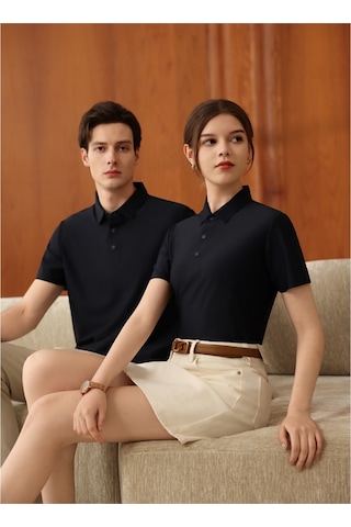 New Performance Premium Polo T-shirt 82% Nylon 18% Spandex Lacivert