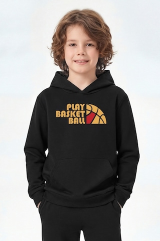 Panios Kids 3'lü Kanguru Cepli Kapüşon Detaylı Baskılı Erkek Çocuk 3 Parça Sweatshirt Gri - Siyah - Lacivert